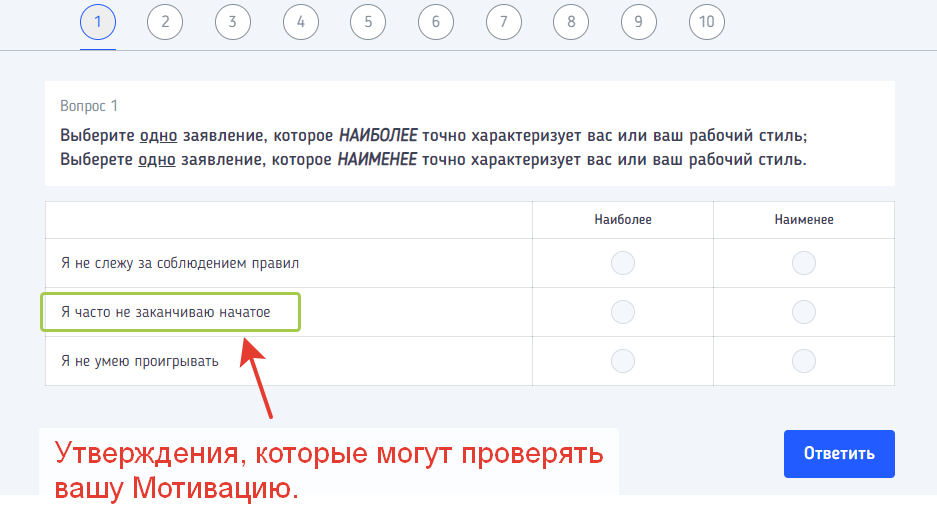 Примеры вопросов на мотивацию тесты на мотивацию сотрудников
